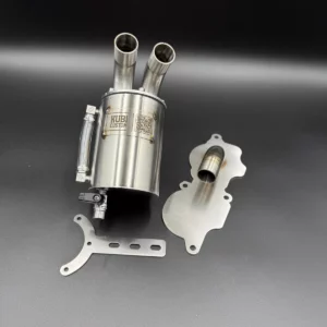 OIL CATCH TANK (SEPARATOR OLEJU) 25mm z zaworkiem do spuszczania zawartości + adapter odmy (króciec 25mm) do silnika BMW M47 M57 (wersja z jednym turbo)